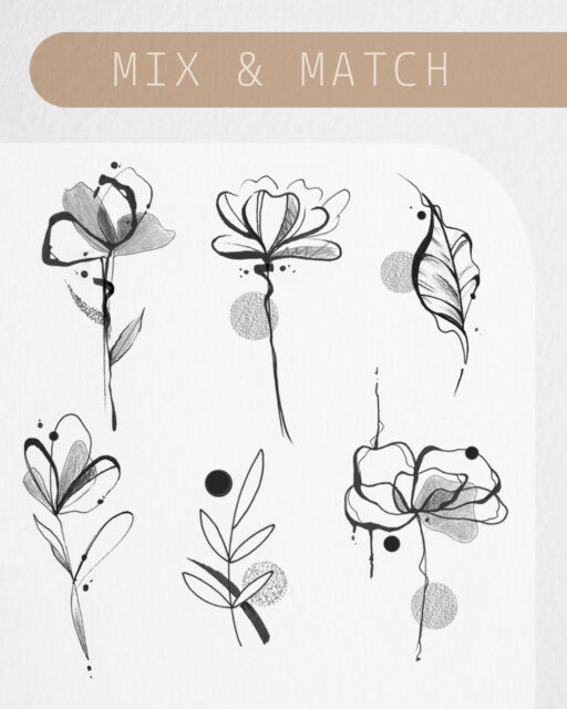 Nieuwe botanische tattoo designs! Deze handgemaakte ontwerpen zijn vanaf vandaag beschikbaar als tattoo. Gebaseerd op verschillende soorten bestaande bloemen en bladeren. De ontwerpen zijn gemakkelijk te combineren met verschillende andere stijlen of bestaande tattoos: dankzij het onderwerp, dotwork en de organische vormen. Misschien kies je er wel twee uit dezelfde reeks? 

Een leuke plek of combinatie in gedachten: mail naar robin@studiogroundlines.nl met het ontwerp van jouw keuze of boek rechtstreeks via www.tattoolab.nl. Liever een andere onderwerp in deze stijl? Neem dan contact op voor een custom tattoo ontwerp.

Serie: 'Mix & Match'
Stijl: abstract, brushstroke, dotwork, botanisch
Plaatsing: o.a. arm, been
Formaat: variabel
Repeatable: nee

[🔑 | tattooflash | tattoo ontwerp | botanisch | tattoo idee | Amersfoort | tattoo inspiratie | tattoo flash ontwerp ]