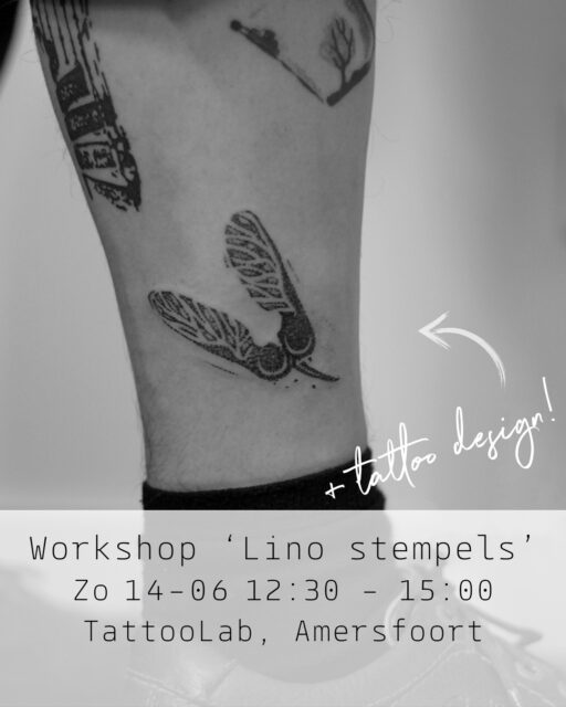 Leer stempels maken! Na een korte introductie gaat iedereen zelfstandig aan de slag met een eigen (tattoo) ontwerp. Tijdens de workshop kan iedereen individueel oefenen met deze techniek en de vele toepassingen. Je leert de basisvaardigheden en bekijkt verschillende materialen. Na afloop ga je naar huis met eigen stempel(s) en printjes.

Per persoon zijn alle materialen inbegrepen: soft lino, gutsjes, stempelkussens en papier. Optioneel is jouw unieke ontwerp in een persoonlijke sessie om te zetten naar een echte tattoo (vanaf 18 jaar).

Inhoud & info:
- Introductie en uitleg over de techniek
- Verschillende voorbeelden van toepassingen
- Hoe vertaal je een idee naar een ontwerp?
- Jouw eigen printjes op papier van hoge kwaliteit
- Op aanvraag: een consult voor jouw unieke lino tattoo
- Geschikt voor alle niveaus (vanaf 16 jaar)
- Persoonlijke aandacht (max. 4 personen)

Locatie: TattooLab, Amersfoort
Prijs: €75,- p.p. (inclusief materiaal/exclusief tattoo)

>> Meer data, info en tickets via de link in de bio of www.studiogroundlines.nl >>

#workshop #stampmaking #stamptattoo #tattooinspiration