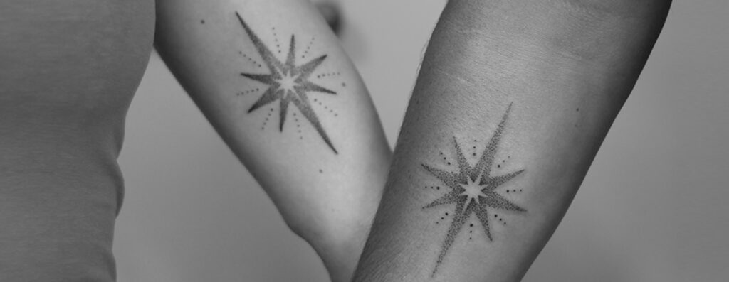 Abstracte ster in dotwork