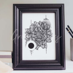 Abstracte dahlia (A5)