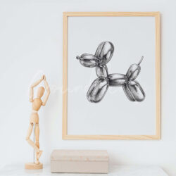 Dotwork ballonhond (A4)