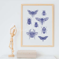 Vintage insecten (A4)