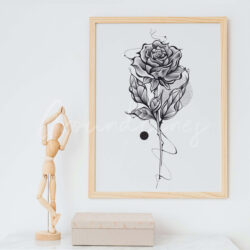 Abstracte roos (A4)