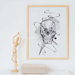 Abstracte schedel (A4)