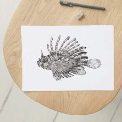 Dotwork lionfish (A4)