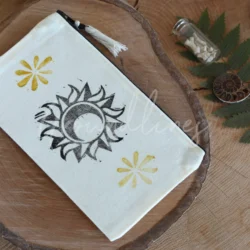 Etui met print zon/maan
